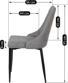 PROXIMA.store - Čalúnená jedálenská stolička CORK 2 FARBA: sivá