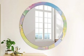 Okrúhle zrkadlo s potlačou Textúra olejovej farby fi 100 cm