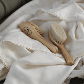 Bambusová Junior zavinovačka s čipkou vanilka 100x135 cm