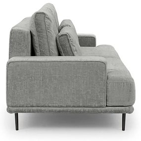 Pohovka Nicole - šedý šenil Perfect Harmony 85 / čierne nožičky