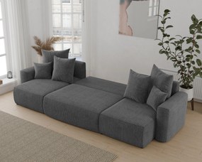 Rohová sedačka Denia U (tmavosivá). Akcia -20%. Vlastná spoľahlivá doprava až k Vám domov. 1133145