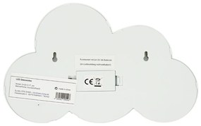 LED detská lampička OBLÁČIK, 29,5 cm