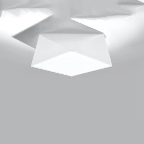 Stropné svietidlo Hexa, 1x biele plastové tienidlo, (biely plast), (35 cm)