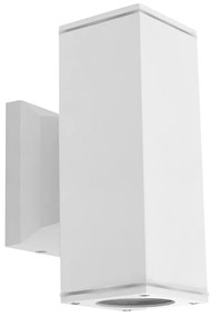 Aigostar - Vonkajšie nástenné svietidlo 2xGU10/230V biela IP65 hranatý