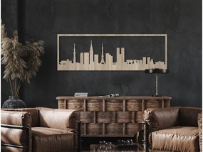 drevko Obraz Tokio panoráma Rozmer obrazu: 29,5 x 89 cm, Farba dekorácie: Čierna