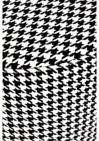 Taburet ARUNA pr. 36 cm biela/čierna/zlatá