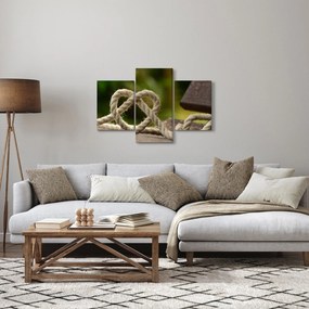 Obraz srdce z lana (90x60 cm)