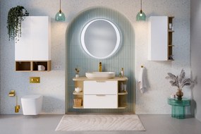 Comad Kúpeľňová skrinka s doskovým umývadlom set Aster White 120 biela/dub cremona