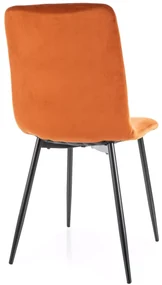 Jedálenská stolička DAREN VELVET oranžová