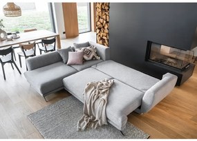 Rozkladacia rohová pohovka LARDE, petrolejová Varianta: Ľavý roh