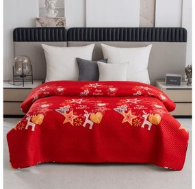 Prehoz na posteľ RETRO RENDEER, červený Rozmer: 220 x 240 cm
