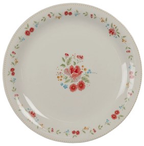 Porcelánový dezertný tanier s kvetmi Little Rose Collection - Ø 20*2 cm