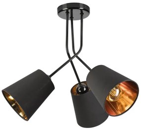 Luster na tyči IRMA 3xE27/15W/230V čierna