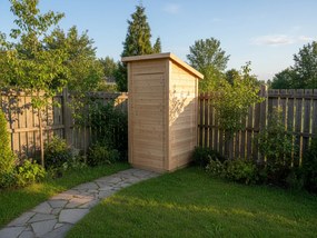 domceknazahradu.sk - Drevený domček WC - Premium, farba natur, (1 × 1 m), R_WC2