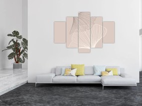 Obraz - Béžové listy N⁰2 (150x105 cm)