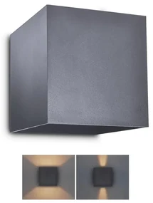 Brilagi - LED Vonkajšie nástenné svietidlo CUBE LED/6W/230V antracit IP54 BG0987