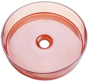 Okrúhle umývadlo ⌀ 36 cm červené TOLOSA Beliani