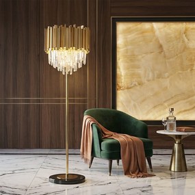 Toolight Toolight, voľne stojace svietidlo 3xE14, APP1717-3F, zlatá, OSW-04339