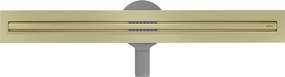 Mexen Flat 360° Slim sprchový žľab 50 cm, zlatá matná, 1A41050