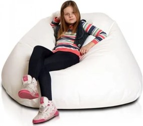 Sedací vak guľa Maxi polyester TiaHome - biela
