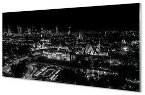 Obraz na akrylátovom skle Nočná panoráma varšavy mrakodrapov 120x60 cm