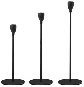 Tutumi Tutumi, sada dekoratívnych svietnikov 3ks KCH004-B KPL, čierna matná, HOM-02812