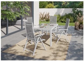 Livarno home Hliníkový záhradný stôl Houston, biely  (100385999)