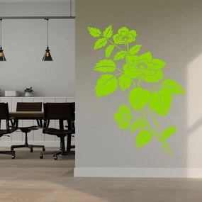 Veselá Stena Samolepka na stenu na stenu Kvetina Farba: zelená, Veľkosť: 80 x 59 cm