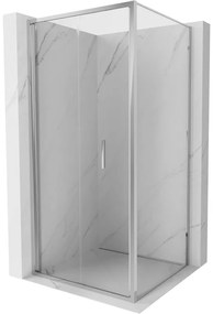 Mexen Exo, sprchovací kút so skladacími dverami 95 x 95 cm, 6mm číre sklo, chrómový profil, 816-095-095-01-00