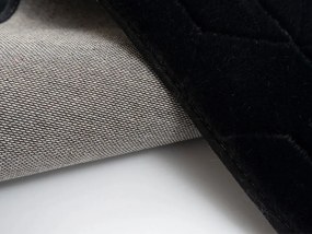 TZ Čierny obdĺžnikový koberec 3D Rabbit Rozmer: 160x220