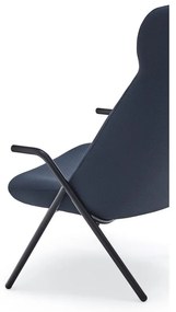 Tmavomodré kreslo Teulat Dins, výška 114 cm