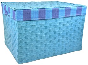 Úložný box s vekom modrý Rozmery (cm): 36x25, v. 26