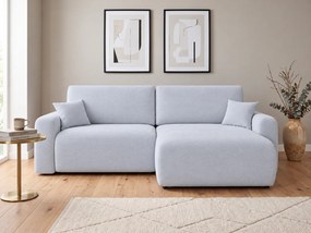 Rozkladacia obojstranná sedacia súprava do L NORDEN PAROS 250x140 cm, svetlosivá