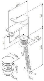Umývadlová batéria AM.PM X-Joy FXA82100 jednopáková s odtokovým ventilom, chróm