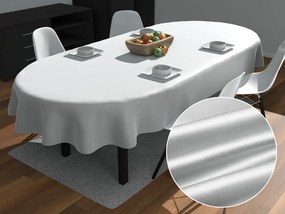 Biante Saténový oválny obrus polyesterový Satén LUX-011 Strieborný 100x160 cm