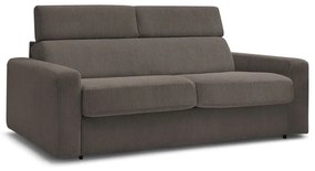 Sivohnedá menčestrová rozkladacia pohovka 215 cm Monaco – Bobochic Paris