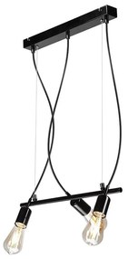 Luster na lanku TARO 3xE27/60W/230V čierna