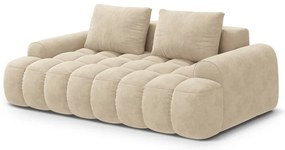 Béžová zamatová pohovka 200 cm Linz – Cosmopolitan Design