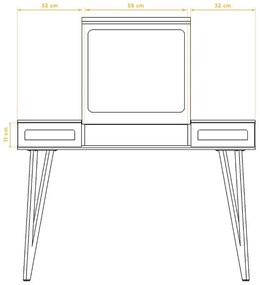 Toaletný stolík z bukového dreva 120x53 cm Golo - The Beds