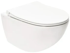 WC závesné VitrA Sento SmoothFlush vrátane sedátka, zadný odpad 7848-003-6147