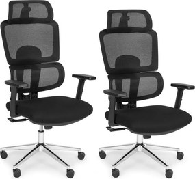 Ergonomická sieťovaná kancelárska stolička s nastaviteľnou opierkou hlavy