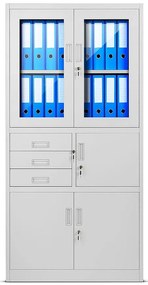 Kancelárska skriňa Filip kovová šedý