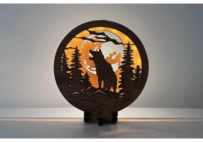 Li-Go 23574/DUB2 - LED Stmievateľná stolová dekorácia LED/12W/230V 20x22 cm dub