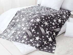 XPOSE® Mikroplyšová deka SAMIRA - sivá 200x220 cm