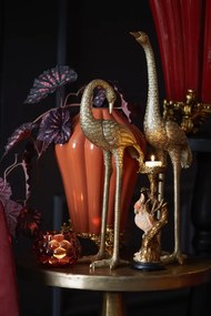 Zlatý antik svietnik s papagájom Parrot antique - 9*8*28 cm