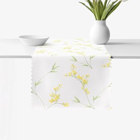 Goldea behúň na stôl teflónový - kvety mimózy 35x120 cm