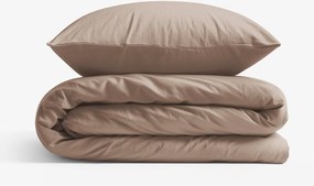 Goldea bavlnené posteľné obliečky - kávové hnedé 140 x 200 a 70 x 90 cm