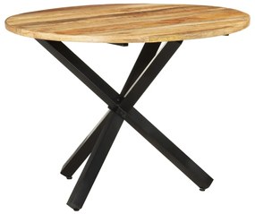 Jedálenský stôl okrúhly 100x100x75 cm surové mangovníkové drevo