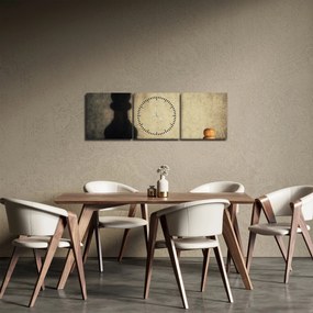 Obraz - Šach 2 (s hodinami) (90x30 cm)