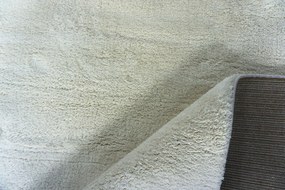 Biely shaggy koberec Microsofty 8301 WHITE – obdĺžnikový Rozmer: 160x220 cm